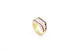 red stone and diamonds